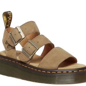 Dr. Martens olive gryphon buckle sandal